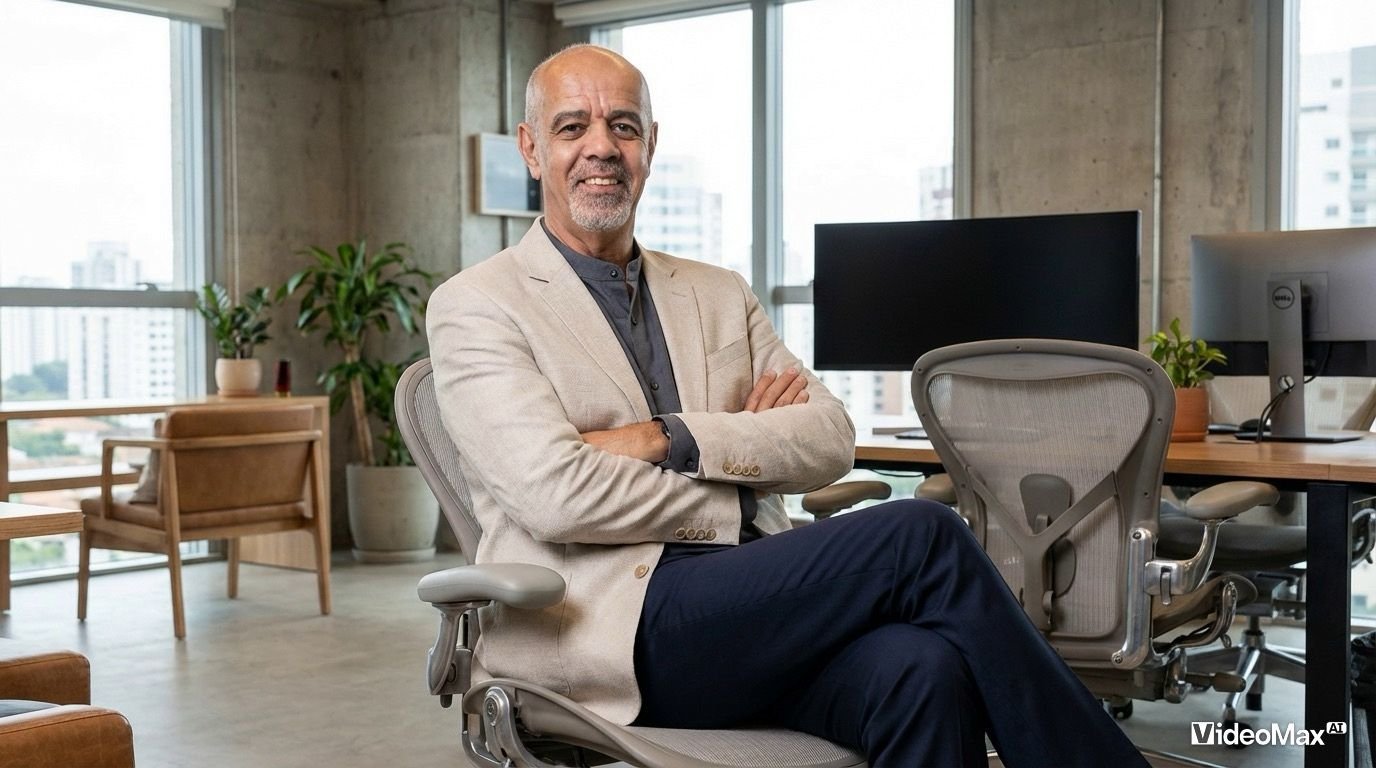 Foto de José Roberto Alves Salome em seu escritório